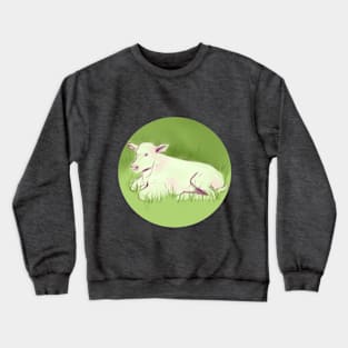 Calf in the meadow Crewneck Sweatshirt